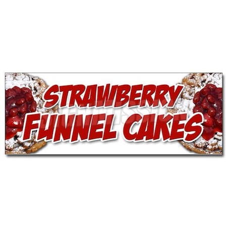 STRAWBERRY FUNNEL CAKES DECAL Sticker Bakery Cake Cookies Pastry Bread